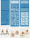 Puocaon Clay Silk Screen Stencils - 10 Pcs Marble Pattern Reusable Silk Screen Stencils for Polymer Clay Jewelry Making, Terrazzo Fluid Trendy Pol...