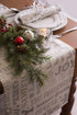 DII Holiday Dining Table Linen Metallic Fabric Kitchen Décor, Christmas Table Runner, 14x72, Silver Holiday Collage...