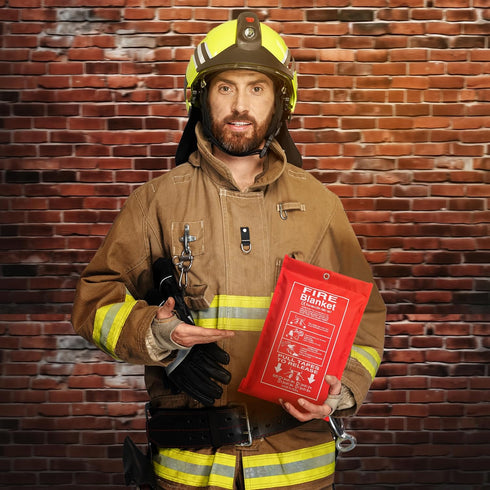 C CRYSTAL LEMON Fire Blanket Kitchen, Fire Blanket Fire Suppression Blanket, Fire Blanket Emergency, Emergency Survival Safety Cover for Kitchen, ...