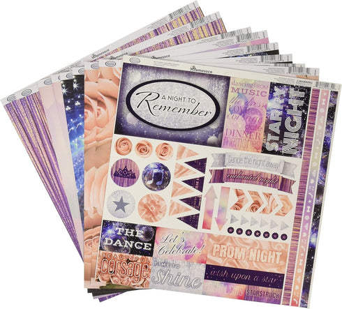 Reminisce (REMBC) A Night to Remember Scrapbook Collection Kit, Multi Color Palette, 12x12 inches...