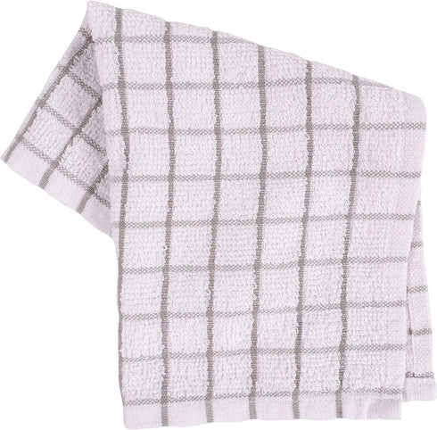 KAF Home Pantry 100% Cotton Checkered Grid Dish Cloths | Set of 6, 12 x 12 Inches | Absorbent and Machine Washable | Perfect for Cleaning Counters...