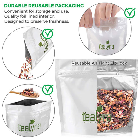 Tealyra - Sweet Berry Compote - Hibiscus - Cherry - Raspbery - Herbal Fruity Loose leaf Tea - Vitamins Rich - Hot and Iced - Caffeine-Free - 112g ...