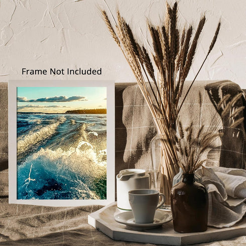 Posterizer 1 pcs-ocean waves-beautiful nature art work 1-Landscape & Nature Art-Coastal & Nautical Art-Decor for Home & Office- unframed wall art...
