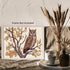 Posterizer 1 pcs- Brown owl sitting on a tree in Autumn-Art for Animal Lovers-Floral Botanical Art- Gift for Men Women Entrepreneur Teens-Decor fo...