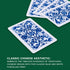 drizzle Poker Mahjong Playing Cards Table Game Chinese Blue and white porcelain Design 144 Card Chips Set PVC Plastic Waterproof Portable Leisure ...