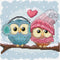 Cross Stitch Kit Luca-S - Two Cute Owls B1400...