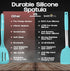 Silicone Spatula Set - Turner Spatulas Silicone Heat Resistant 600°F - Slotted & Solid Silicone Spatulas for Cooking Fish, Eggs, Pancakes Flipper ...