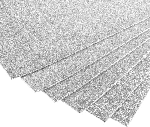 uxcell Silver Tone Shiny EVA Foam Sheets 11 x 8 Inch 2mm Thick for Crafts DIY Projects 12 Pcs...