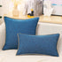 decorUhome Decorative Outdoor Throw Pillow Covers 20x20 Set of 2, Square Linen Rustic Neutral Farmhouse Pillow Covers with Stitched Edge for Couch...