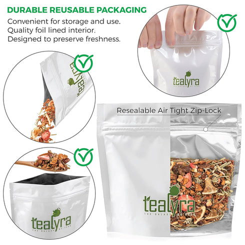 Tealyra - Lovely Lemongrass - Strawberry - Orange - Fruity Herbal Loose Leaf Tea - Hot and Iced Drink - Vitamins and Antioxidants Rich - Caffeine ...