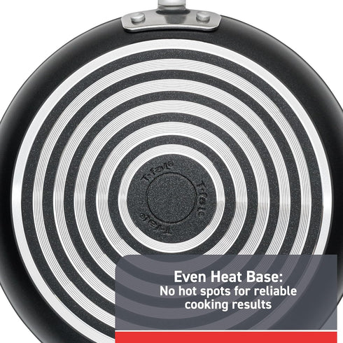 T-fal C4610263 Titanium Advanced Nonstick Thermo-Spot Heat Indicator Dishwasher Safe Cookware Fry Pan, 8-Inch, Black -...