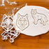 Set of 2 Wolf cookie cutters (Designs: Face and Body), 2 pieces - Bakerlogy...