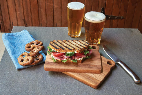 Ironwood Gourmet Montagu Sandwich Board Set, Acacia Wood, 2-Piece, 7.75 x 6 x 0.75 inches...