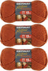 Bernat Softee Chunky Solid Yarn Bundle Super Bulky #6, 3 Skeins Pumpkin 28630......