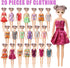70Pcs Doll Clothes and Accessories, 20 Bikini Swimsuits Fashion Dresses 50 Shoes for 11.5 inch Doll Christmas Stocking Stuffers Girls Birthday Gif...