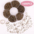 YAKA 1600Pcs 6 Different Sizes Open Jump Rings,5mm 6mm 7mm 8mm 9mm 10mm Ring Jewelry Keychain for Jewelry Making Accessories,1Pcs Jump Ring Open/C...