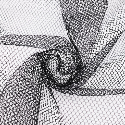 29.5 x 59 Inch Black Mesh Fabric Slightly Stretchy for Sewing Projects, Shopping Bag, Backpack Pocket and Straps and Netting Clothes...
