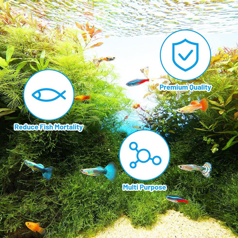 8 Pack Replacement Filter Sponges Compatible with Kulife Aquarium Filters, 2 Coarse Sponge, 4 Carbonized Sponge, 2 Fine Sponge...