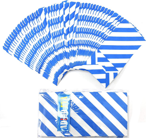 Blue Striped Paper Bags Mini Party Favor Bags for Kids Birthday Party Supplies (50 CT 3.5×2.3×7 in)...