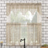 No. 918 Alison-Tr Floral Lace Sheer Rod Pocket Kitchen Curtain Valance, 58" x 14", Stone...