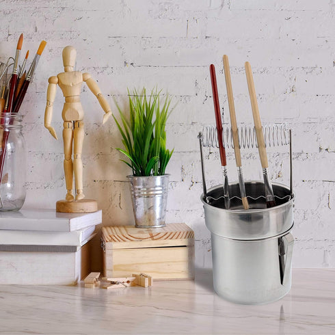 US Art Supply Deluxe Brush Cleaner-Brush Washer with Wash Tank...