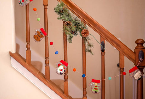 Nivas Christmas Decor/Christmas Mitten/Mittens Garland/Holiday Banner/Hanging Wall Decor/X-Mas Decoration/Holiday Home Decor...