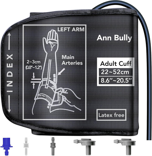 Blood Pressure Cuff, Extra Large Blood Pressure Cuff Arm, Ann Bully XL Replacement Cuff for Big Arm, Blood Pressure Cuff for Big Arm (Blue-5C-XL)...