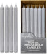 Hyoola 10 Inch Dinner Candles - 12 Pack - Light Gray Tall Unscented Rustic Long Burning Candle Sticks...