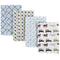 Hudson Baby Unisex Baby Cotton Flannel Burp Cloths, Blue Cars, One Size...