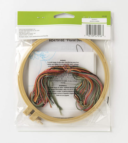 Bucilla 47916E Stamped Embroidery Kit, 6", Floral Deer......