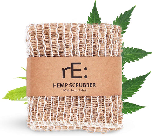 rE: Hemp Scrubber for dishes and bath, Eco-friendly, 100% Hemp Fiber, Biodegradable, No Odor, Unbleached, Plastic Free, Zero Waste (3Pk)...