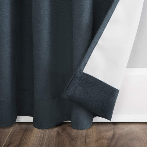 Sun Zero Hampshire Velvet Noise Reducing Thermal Extreme Total Blackout Back Tab Curtain Panel, 50" x 96", Teal...