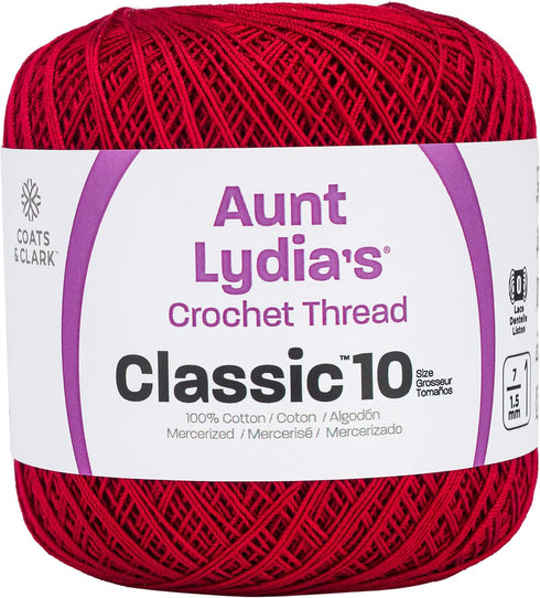 Coats Crochet Red Heart Classic Crochet Thread, 10, Cardinal...