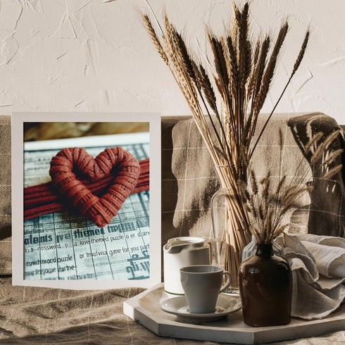 Posterizer 1 pcs-Valentine’s Day themed heart and book design -2-Romantic Art-Holiday Poster Collection-Gift for Couples boyfriend girlfriend Husb...