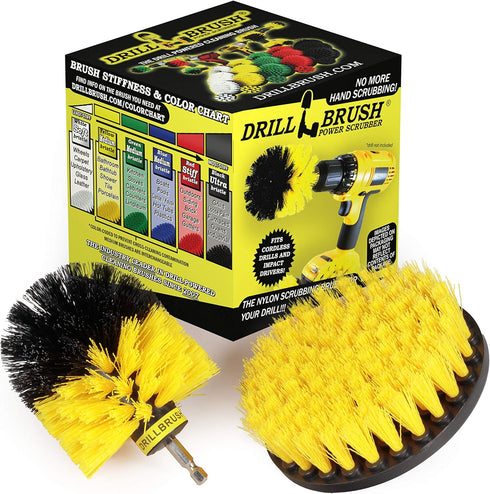 Bathroom Accessories - Cleaning Supplies - Drill Brush - Grout Cleaner - Shower Cleaner - Scrub Brush for Shower - Tile Cleaning Brush - Bathroom ...