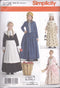 Simplicity Historical Dresses Sewing Pattern Costumes for Girls by Andrea Schewe, Sizes 7-14...