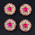 4Pcs Sliver Rhinestone Buttons Crystal Embellishments for Clothing Jewelry Making DIY Decoration Bottons for Sewing Crafts Wedding Bridal (Red)...