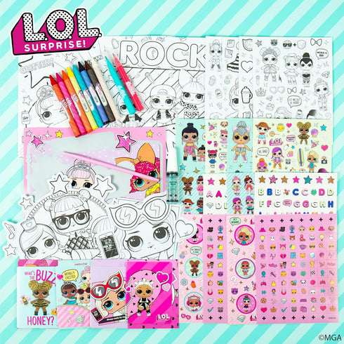 L.O.L. Surprise! Creativity Case by Horizon Group USA,Create, Play & Store,DIY Activity Case Including Paper Dolls,Coloring Pages,Makers,Crayons,G...