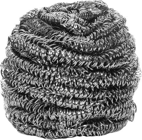 KingSeal Stainless Steel Scrubbers, Scrub Pads, Heavy Duty, 50 gram Weight, Individually Wrapped - 2 Packs of 12 (24 Count)...