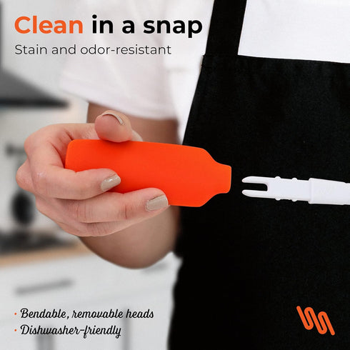 M KITCHEN WORLD Heat Resistant Silicone Spatulas Set | Rubber Spatula Kitchen Utensils Non-Stick for Cooking, Baking and Mixing | Ergonomic, Dishw...