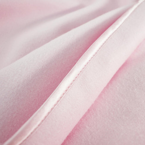 TL Care Fleece Blanket with Silk-Like Satin Trim, Soft, Warm & Cozy, Pink, 30" x 30" for Boys and Girls, Perfect for Baby Carrier, Stroller, Trave...