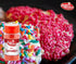Bakers Choice Red Sprinkles for Baking - Jimmies Sprinkles for Ice Cream Toppings - Dairy Free, Kosher 2.8 oz....