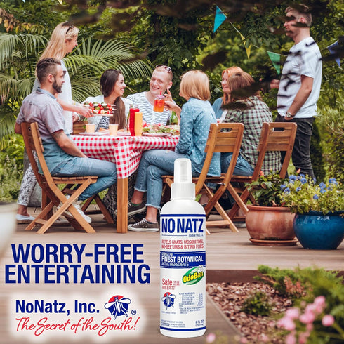 No Natz Botanical Bug Repellent, Effective for Gnat, Mosquito, and Biting Flies, Hand-Crafted and DEET-Free, Non-Greasy Formula, 2 Ounce Spray Bot...