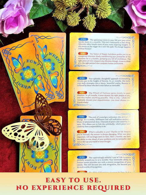 Yes or No? When and How? 2 decks of Oracle Cards, 100 Oracle Cards for Tarot Reading, Fortune Telling Cards, Inspirational Messages, Icebreaker Ca...