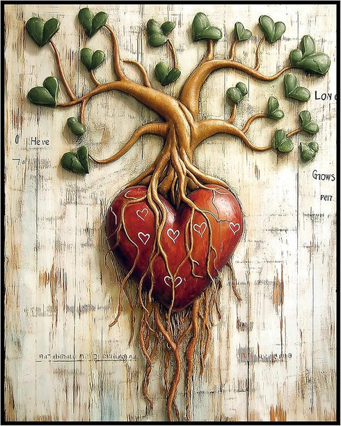 Posterizer 1 pcs-love grows here-heart forest-Valentine's day inspired -2-Romantic Art-Holiday Poster -Gift for Couples boyfriend girlfriend Husba...