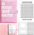 100 Day Money Saving Challenge Binder, Reusable Budget Book with Cash Filled Envelope Frosted Cover Money Binder Cash Savings Challenge Storage Bo...