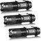 ULTRAFIRE 3 Pack Mini Flashlights Focus Adjustable SK68 Single Mode Tactical LED Flashlight, Ultra Bright 300 Lumens Torch...