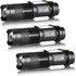 ULTRAFIRE 3 Pack Mini Flashlights Focus Adjustable SK68 Single Mode Tactical LED Flashlight, Ultra Bright 300 Lumens Torch...