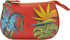 Anuschka Women’s Hand-Painted Genuine Leather Medium Zip Pouch - Coin and Key Pouch - Zippered, 2 Key Fobs...
