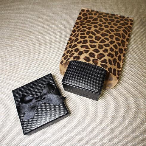 CuteBox Leopard/Cheetah Flat Paper Gift Bags 100 pcs (5" x 7") for Merchandise, Crafts, Party Favors, Tradeshows, Retail, Showcases, Display, Holi...
